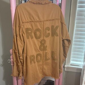 Elan Tan “Rock & Roll” Button Down Shirt